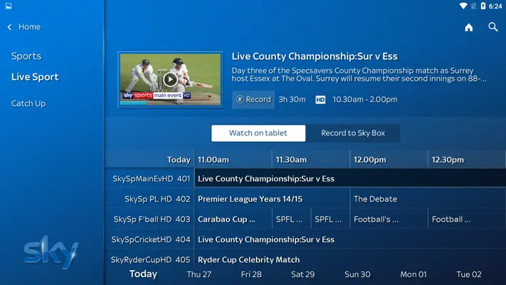 Sky Go android App screenshot 3